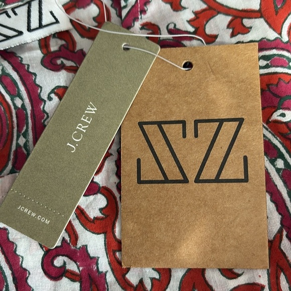 SZ Blockprints for J.Crew Cotton Paisley Crop Top - NEW - Size Large - Picture 7 of 8